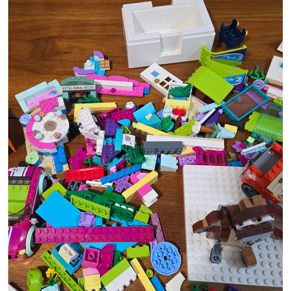 Lego Friends Elves Bulk Lot 4lb 4oz Mixed Bricks Figures Cars Windows Doors